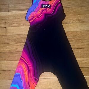 TYR Women’s Venzo Volconyx Open Back Tech Suit Aqua/Pink Size 24